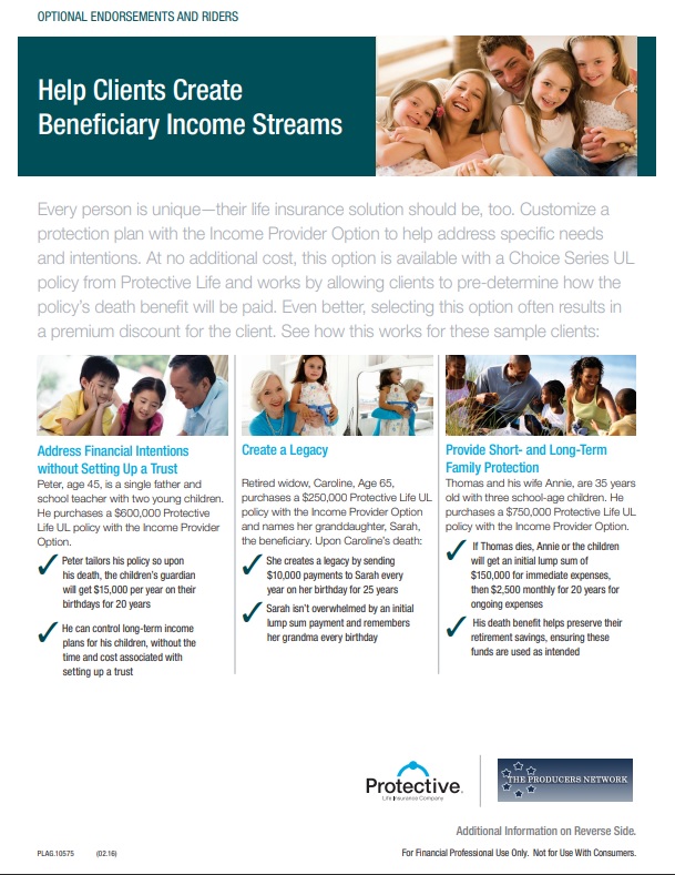 Income Provider Life Design