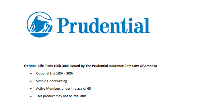 Prudential Optional Life Plans 100k-300k