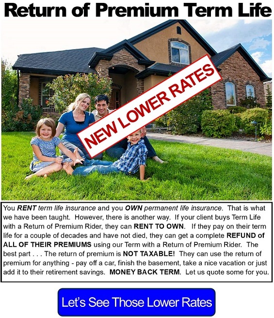Return of Premium Term Life flyer